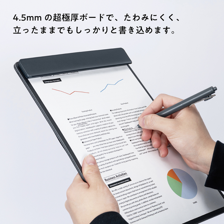 ナカバヤシ スタンドクリップボード/タテヨコ/A4/ナイトブルー QB-TTCA4-Bの商品画像7枚目