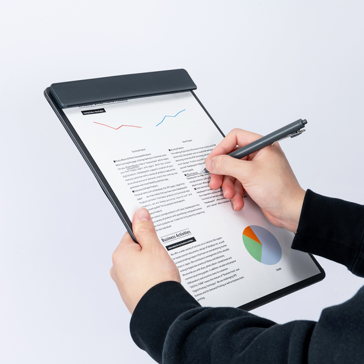 ナカバヤシ スタンドクリップボード/タテヨコ/A4/フルブラック QB-TTCA4-Dの商品画像7枚目