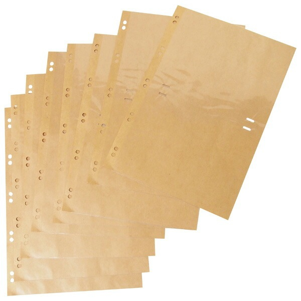 ナカバヤシ クラフトポケット替台紙 バインダー式 2L判2段ポケット アP-MYR-103-KR (10枚組)の商品画像3枚目