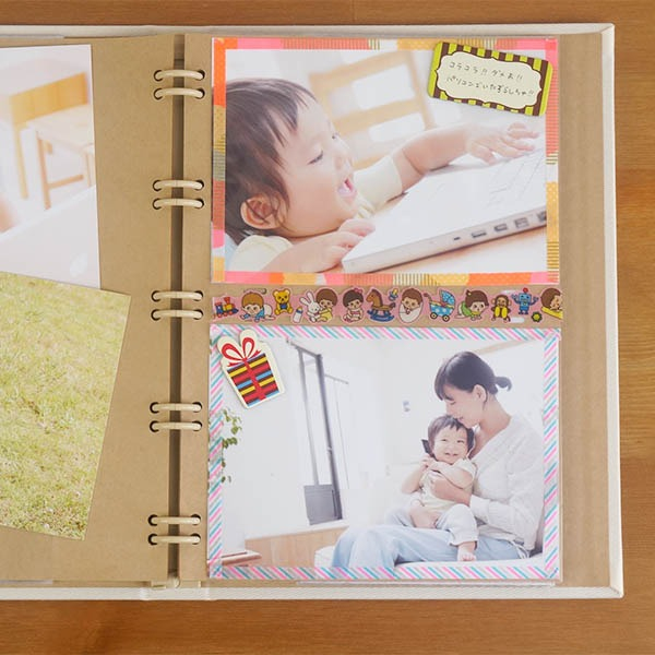 ナカバヤシ クラフトポケット替台紙 バインダー式 2L判2段ポケット アP-MYR-103-KR (10枚組)の商品画像2枚目