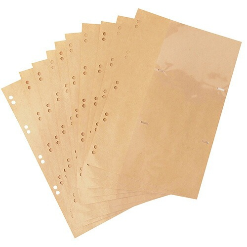 【アルバムの日記念特価】ナカバヤシ クラフトポケット替台紙 バインダー式 L判3段ポケット アP-MYR-101-KR (10枚組)の商品画像5枚目