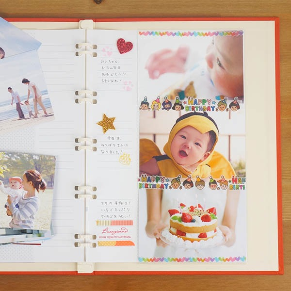 【アルバムの日記念特価】ナカバヤシポケット替台紙 バインダー式 L判3段ポケットアP-MYR-101-W (10枚組)の商品画像2枚目