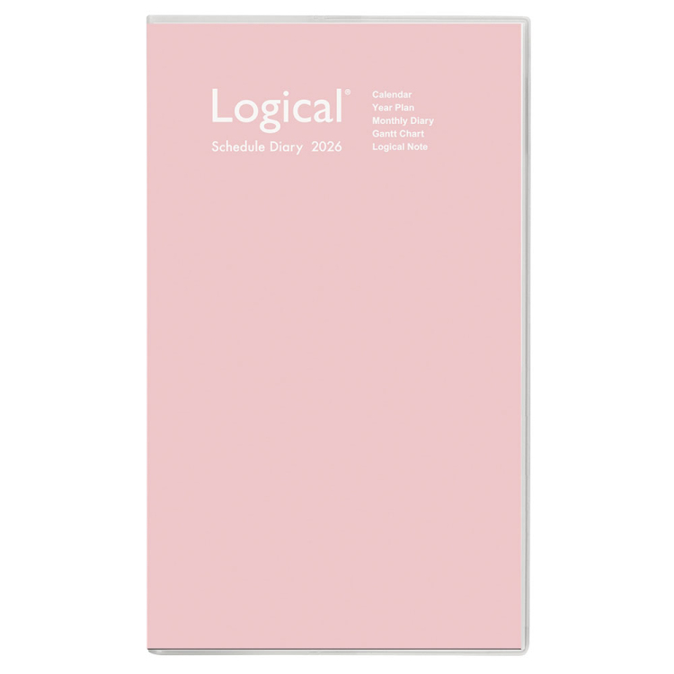 【2026年度版 手帳】 ナカバヤシ ロジカルダイアリー2026カバータイプ/B5スリム/ピンク NS-SB501-26P【ポスト投函1】の商品画像2枚目
