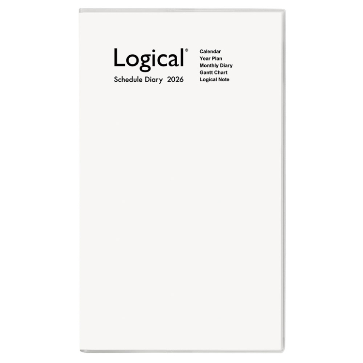 【2026年度版 手帳】 ナカバヤシ ロジカルダイアリー2026カバータイプ/B5スリム/ホワイト NS-SB501-26W【ポスト投函1】の商品画像2枚目