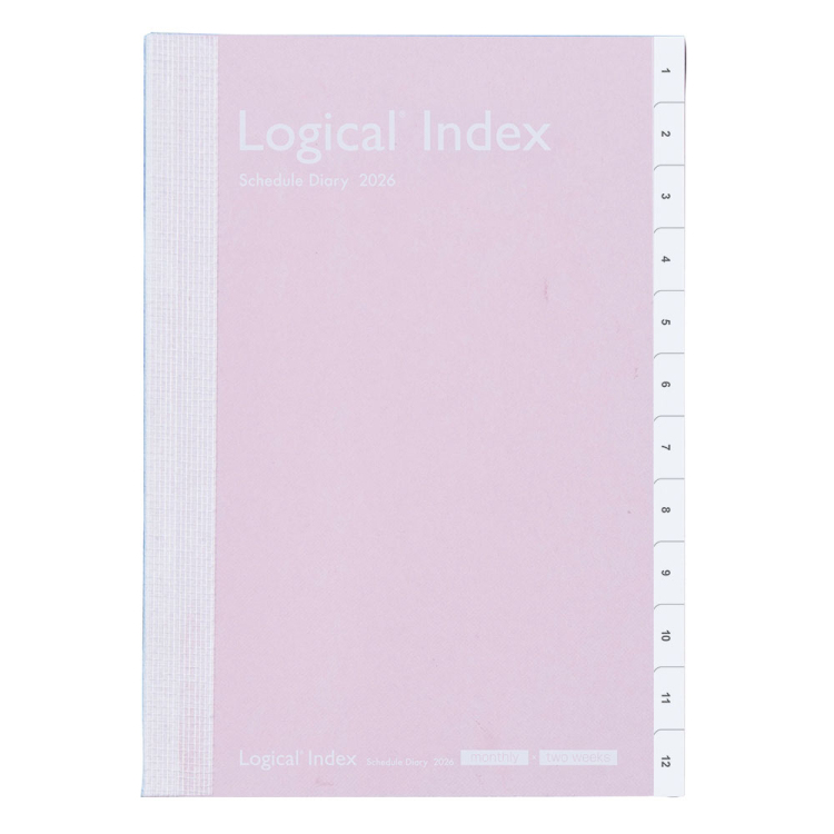 【2026年度版 手帳】 ナカバヤシ ロジカルダイアリー2026インデックス/B6/ピンク NSI-B624-26AP【ポスト投函1】