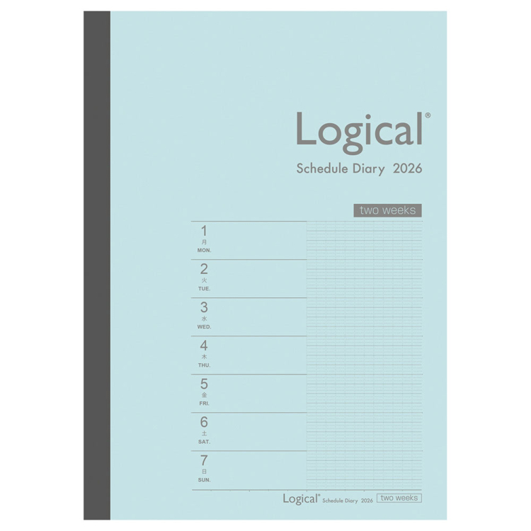 【2026年度版 手帳】 ナカバヤシ ロジカルダイアリー2026見開き2週間B/A5/ブルー NS-A504-26BB【ポスト投函1】