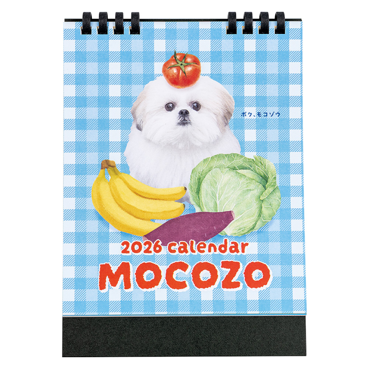 【2026年度版 カレンダー】 ナカバヤシ FSC-MX/卓上カレンダー2026ペーパー/A5縦モコゾウ COC-CLTP-A5TM-26