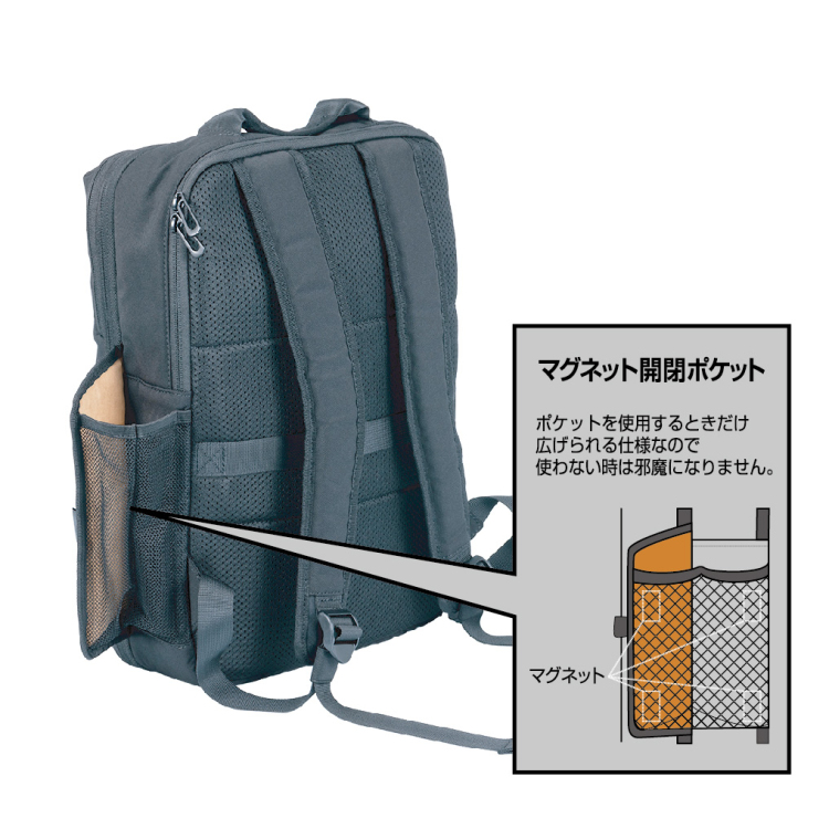 ナカバヤシ 厚みが変わるPCバックパック/リサイクル/BK CB-285BK (tm)の商品画像8枚目