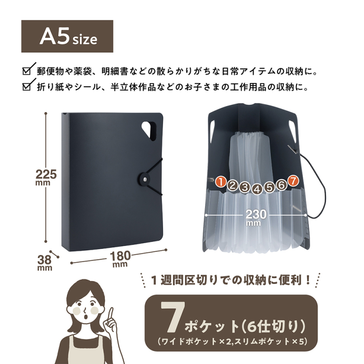 ナカバヤシ かたづくファイル/A5/ブラック DF-KTDF-A5-Dの商品画像20枚目