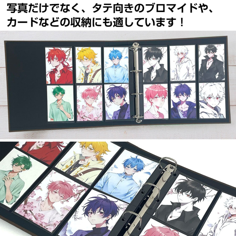 【WEB限定品】ナカバヤシ セラピーカラー バインダーアルバム（TCPK-LY） 専用 替台紙 リフィル 6L縦ポケット替台紙 10枚セット TCPK-LY-6TL-10Nの商品画像6枚目