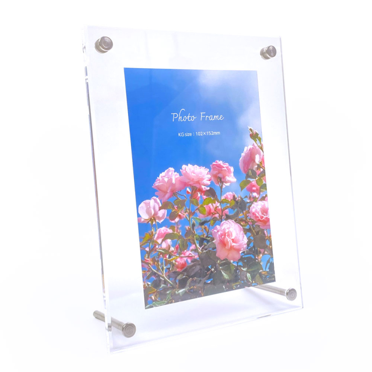 ナカバヤシ アクリルピクチャーフォトフレーム テーパー加工 KG判  スタンドタイプ 写真立て IT-FL-A01-KG