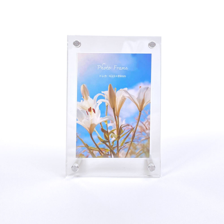 ナカバヤシ アクリルフォトフレーム 3層 溝あり トレカ用 スタンドタイプ 写真立て IT-FL-A04-TRの商品画像2枚目