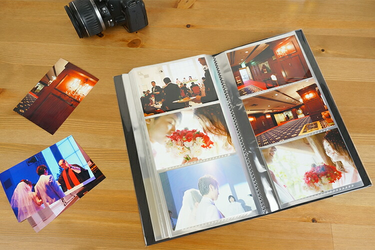 ナカバヤシ 超透明ポケットアルバム/L判300枚収納 CTPL-300-BK/N ブラックの商品画像3枚目