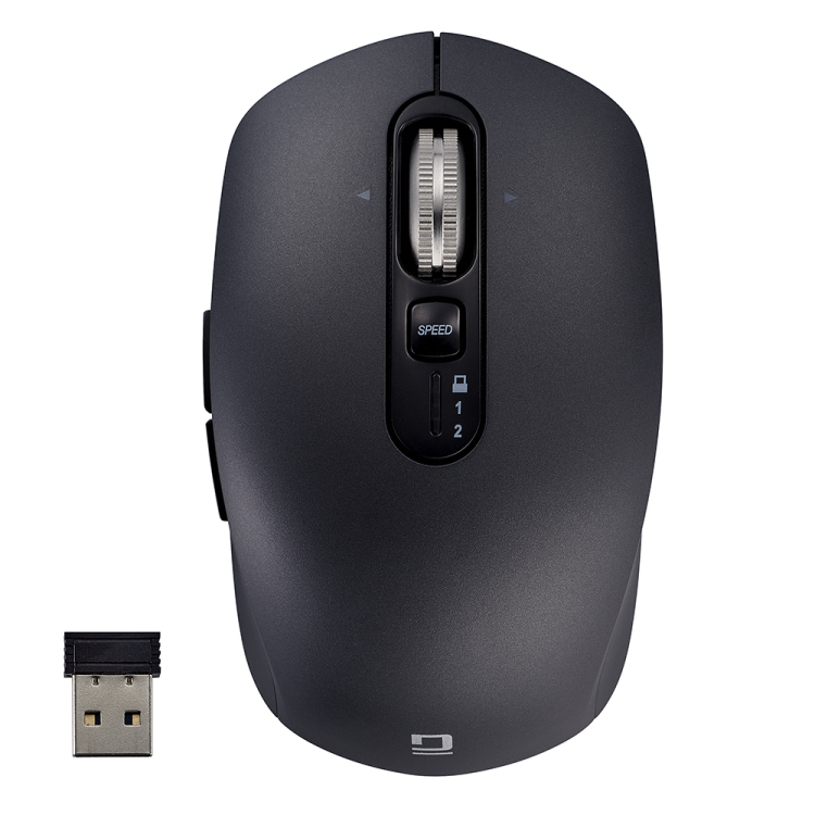 ナカバヤシ 【感動ホイールマウス】Bluetooth・USB無線(デュアル)静音5ボタンBlueLEDマウス Sサイズ/ブラック MUS-DKF239BK (tm) の商品画像11枚目