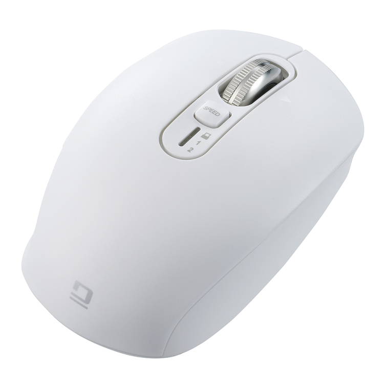 ナカバヤシ 【感動ホイールマウス】Bluetooth・USB無線(デュアル)静音5ボタンBlueLEDマウス Sサイズ/ホワイト MUS-DKF239W (tm)の商品画像6枚目