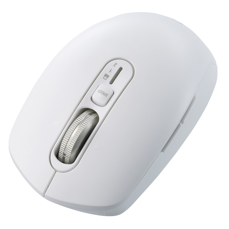 ナカバヤシ 【感動ホイールマウス】Bluetooth・USB無線(デュアル)静音5ボタンBlueLEDマウス Sサイズ/ホワイト MUS-DKF239W (tm)の商品画像7枚目