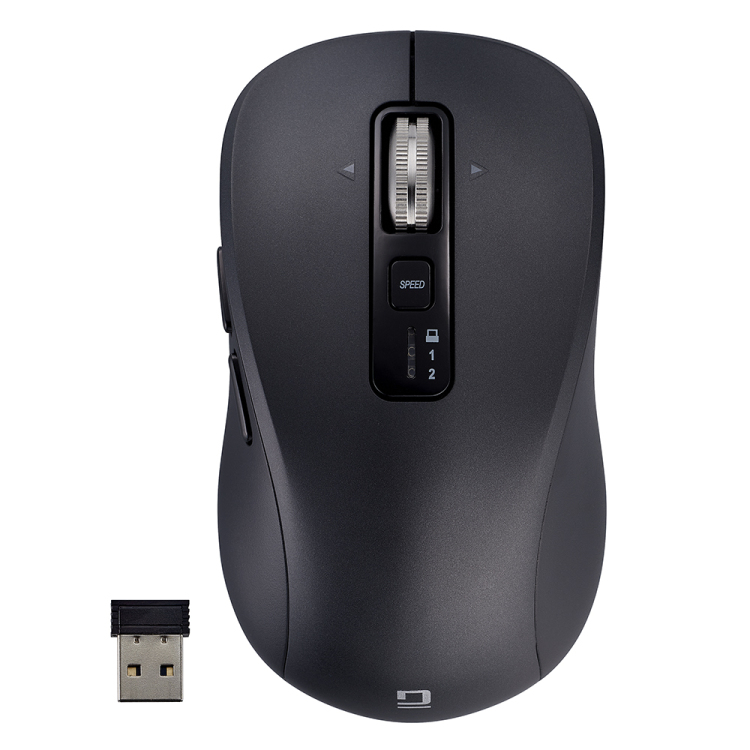 ナカバヤシ 【感動ホイールマウス】Bluetooth・USB無線(デュアル)静音5ボタンBlueLEDマウス Mサイズ/ブラック MUS-DKF242BK (tm)の商品画像11枚目