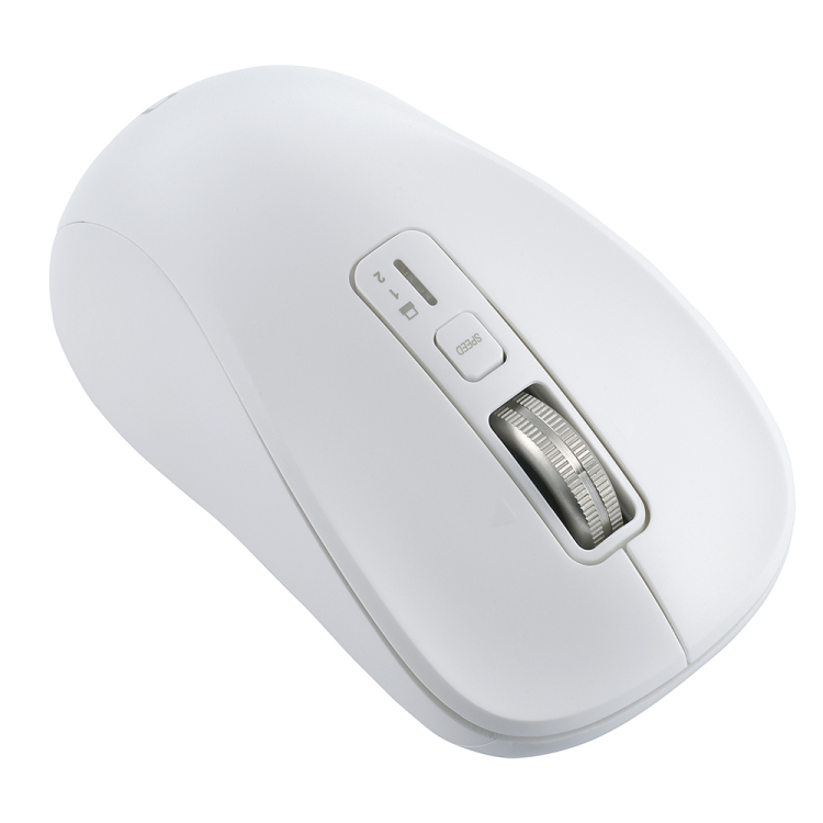 ナカバヤシ 【感動ホイールマウス】Bluetooth・USB無線(デュアル)静音5ボタンBlueLEDマウス Mサイズ/ホワイト MUS-DKF242W (tm)の商品画像5枚目