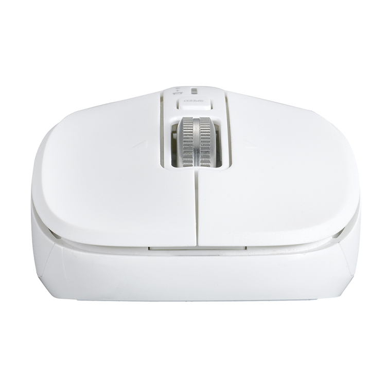 ナカバヤシ 【感動ホイールマウス】Bluetooth・USB無線(デュアル)静音5ボタンBlueLEDマウス Mサイズ/ホワイト MUS-DKF242W (tm)の商品画像8枚目