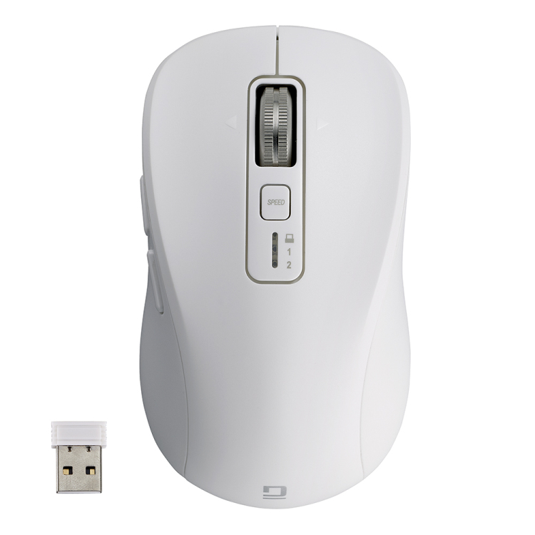 ナカバヤシ 【感動ホイールマウス】Bluetooth・USB無線(デュアル)静音5ボタンBlueLEDマウス Mサイズ/ホワイト MUS-DKF242W (tm)の商品画像11枚目