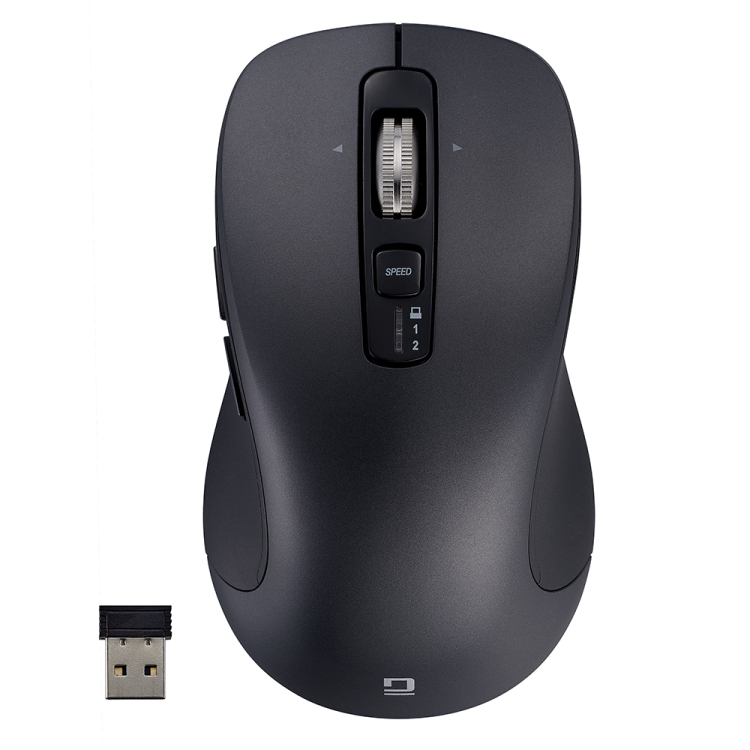 ナカバヤシ 【感動ホイールマウス】Bluetooth・USB無線(デュアル)静音5ボタンBlueLEDマウス Lサイズ/ブラック MUS-DKF243BK (tm)の商品画像11枚目