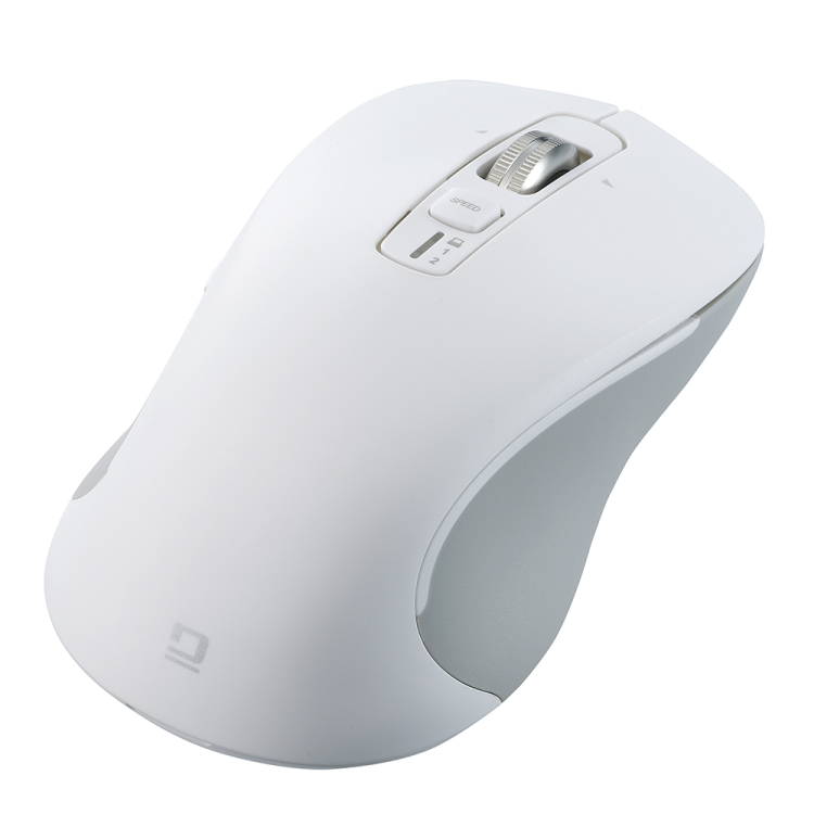 ナカバヤシ 【感動ホイールマウス】Bluetooth・USB無線(デュアル)静音5ボタンBlueLEDマウス Lサイズ/ホワイト MUS-DKF243W (tm)の商品画像6枚目