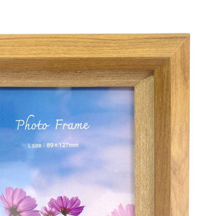 【WEB限定】 ナカバヤシ 樹脂製フォトフレーム01 L判 ナチュラル  写真立て IT-FL-PS01-L-Nの商品画像4枚目