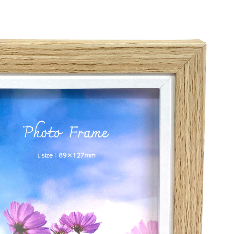 【WEB限定】 ナカバヤシ MDFフォトフレーム01 L判 ナチュラル 写真立て IT-FL-MD01-L-Nの商品画像4枚目