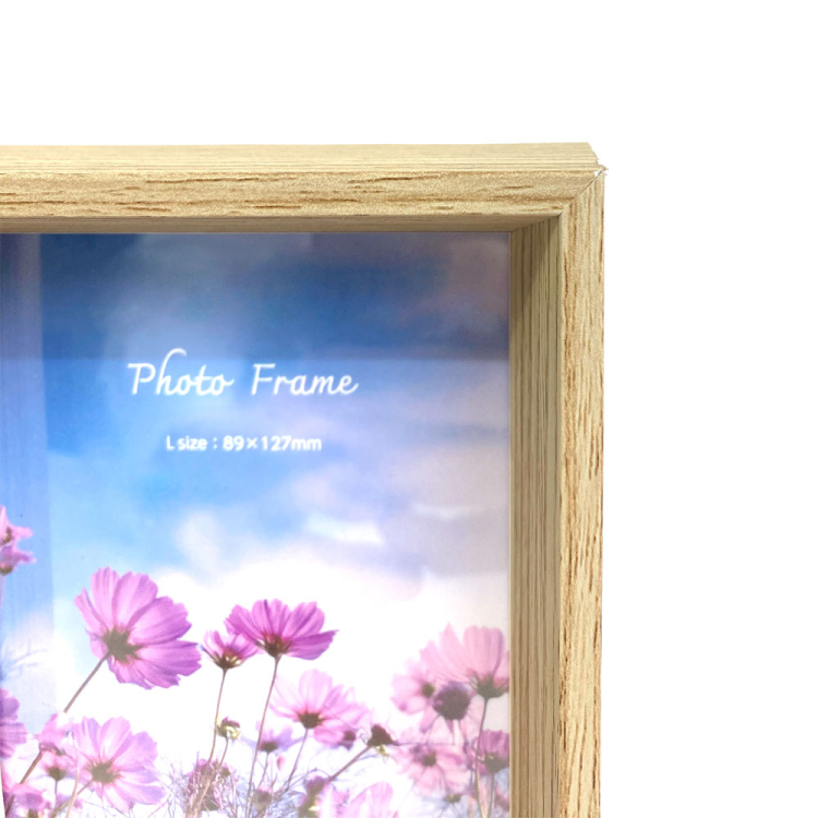 【WEB限定】 ナカバヤシ MDFフォトフレーム03 L判 ナチュラル 写真立て IT-FL-MD03-L-Nの商品画像4枚目