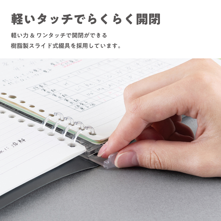 ナカバヤシ ロジカル・バインダーノート/フレント/A4/ブルー FRT-A401B-Bの商品画像5枚目