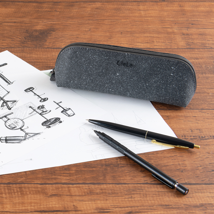 ナカバヤシ CleLe(クルレ) 三角ペンケース グレー CLL-TPC-GYの商品画像2枚目