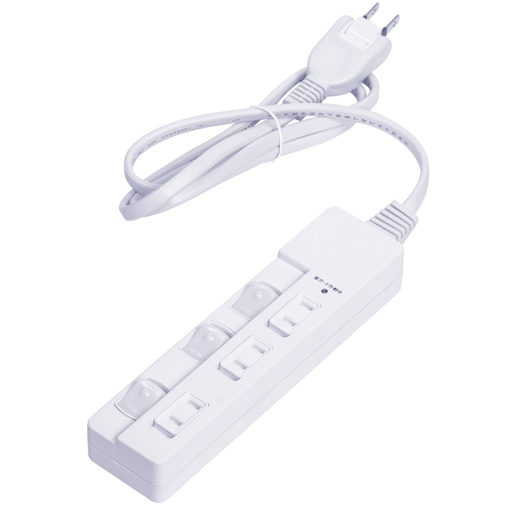 ナカバヤシ 安全機能搭載スイッチ付OAタップ/3個口/1m/ホワイト TAP-046-10W (tm)の商品画像2枚目