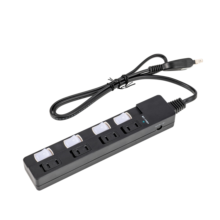 ナカバヤシ 安全機能満載スイッチ付OAタップ/4個口/1m/ブラック TAP-047-10BK (tm)の商品画像3枚目