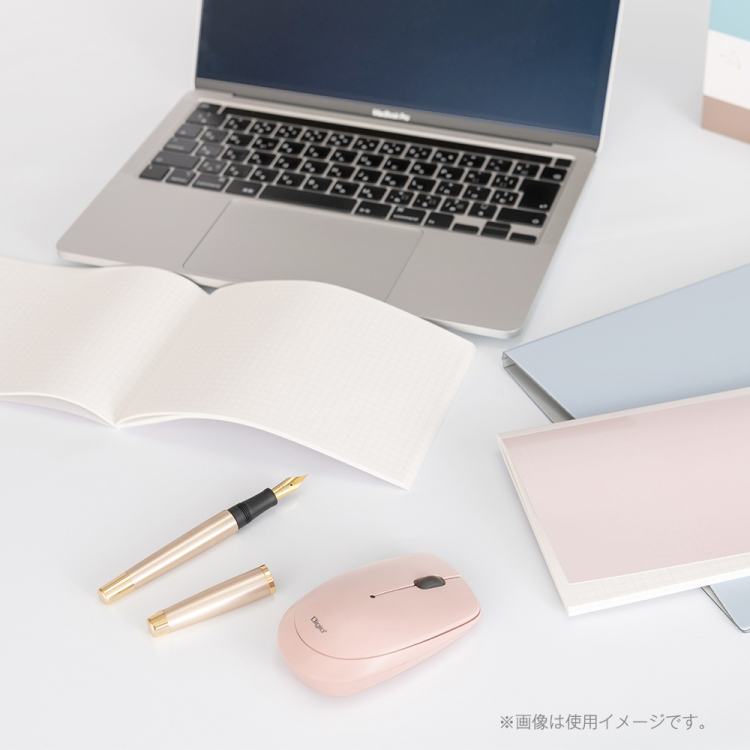 ナカバヤシ 無線3ボタンBlueLEDマウス MUS-RKT209W ピンク (tm)の商品画像8枚目