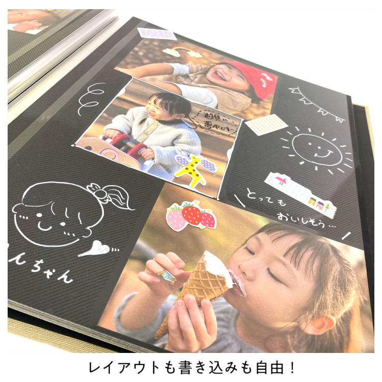 フエルネット フォトアルバム Sサイズ 黒台紙 レッド FN-SD-Rの商品画像7枚目