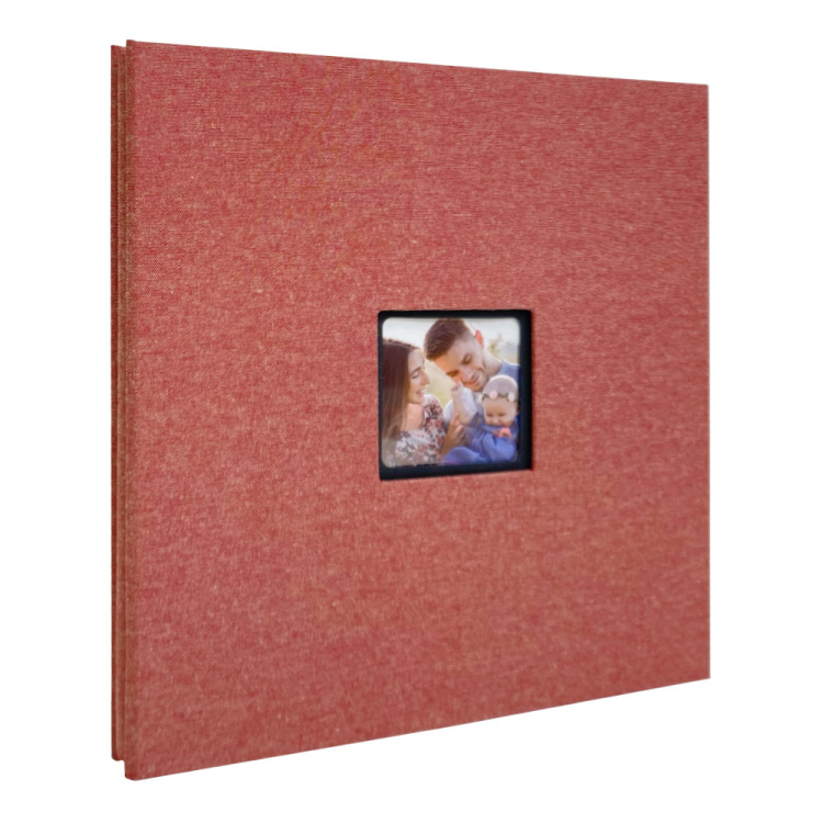 フエルネット 窓抜きフォトアルバム Sサイズ 黒台紙 レッド FN-SW-Rの商品画像1枚目