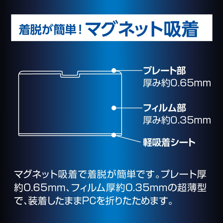 ナカバヤシ MacBookPro14用のぞき見防止フィルタ SF-MBP1401FLGPV (tm)の商品画像3枚目