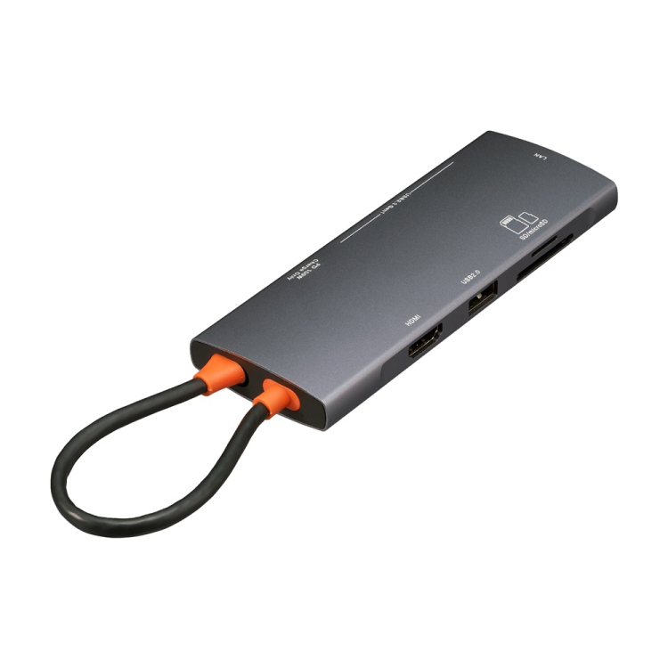 ナカバヤシ PD対応 Type-C 9in1 アルミドッキングステーション/グレー UD-C05GY (tm)の商品画像2枚目