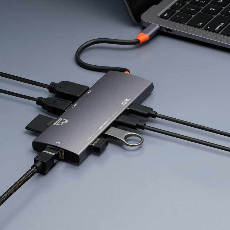 ナカバヤシ PD対応 Type-C 9in1 アルミドッキングステーション/グレー UD-C05GY (tm)の商品画像14枚目