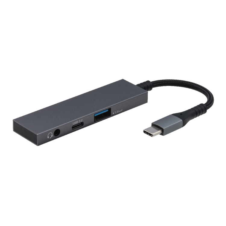 ナカバヤシ USB3.2Type-C2pアルミハブ(3.5)/グレー UH-C3433GY (tm)の商品画像2枚目