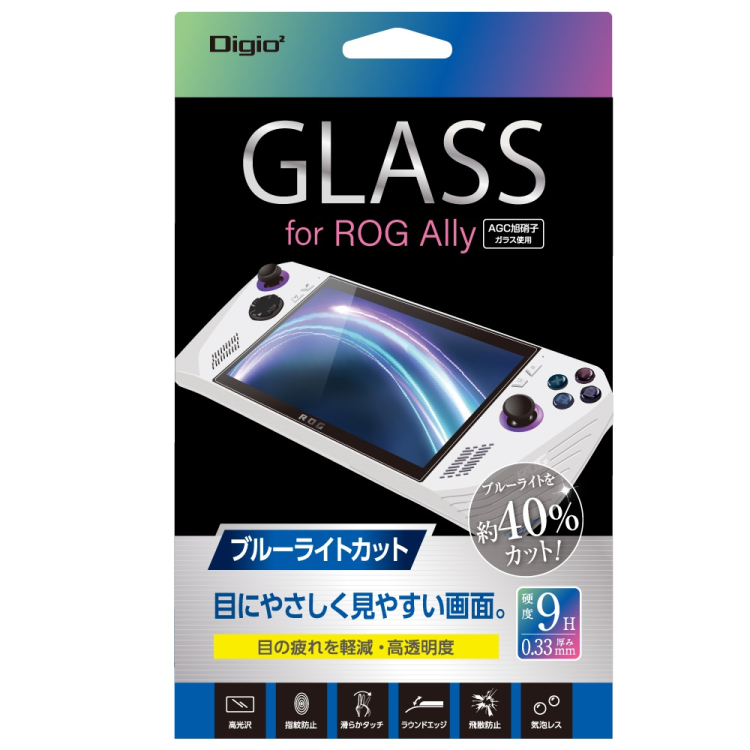 ナカバヤシ ROG Ally用 ガラス/光沢BLC GAF-RGAGKBC (tm)の商品画像1枚目