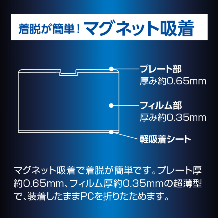 ナカバヤシ MacBook Air 15インチ用のぞき見防止フィルタ SF-MBA1501FLGPV (tm)の商品画像4枚目