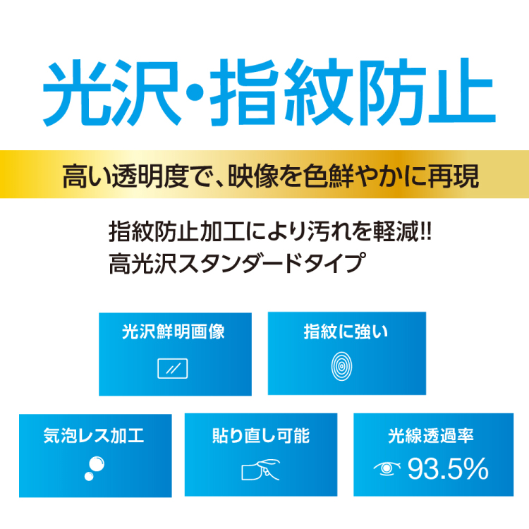 ナカバヤシ MacBook Air 15インチ用フィルム/光沢・指紋防止 SF-MBA1501FLS (tm)の商品画像2枚目