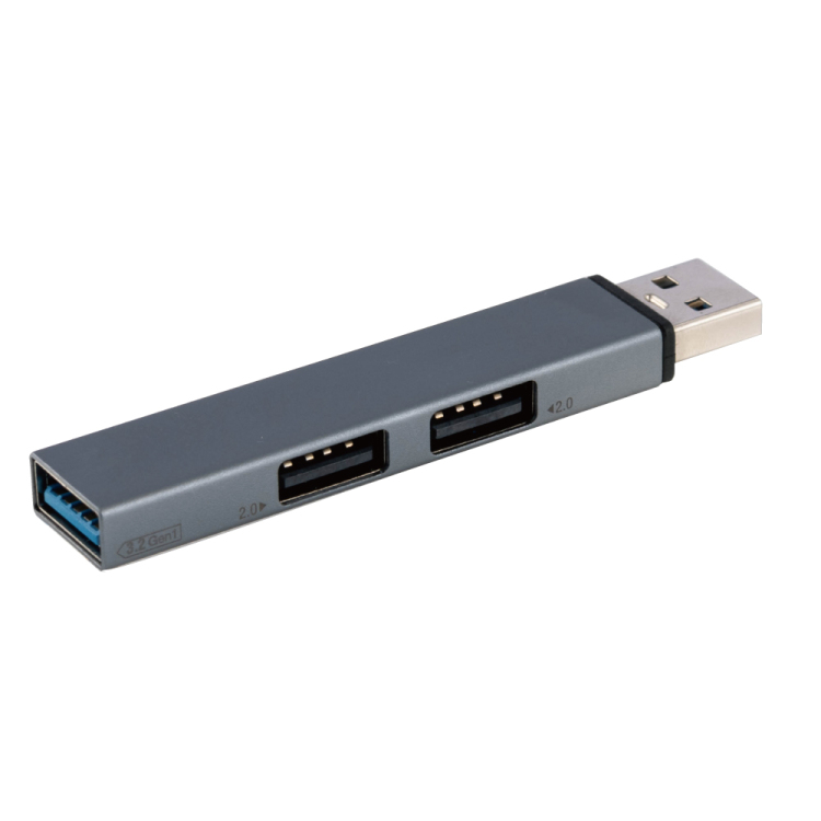 ナカバヤシ USB3.2G1+2.0Type-A3ポートハブ/グレー UH-3423GY (tm)の商品画像2枚目