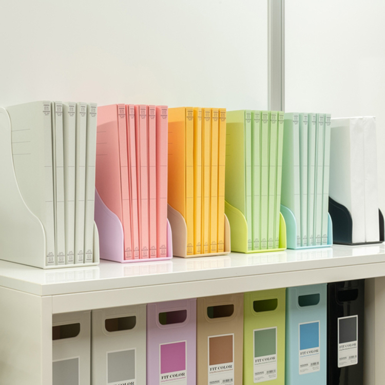 ナカバヤシ FIT COLOR A4ファイルスタンド BK ブラック FB-FCE6E-BKの商品画像4枚目