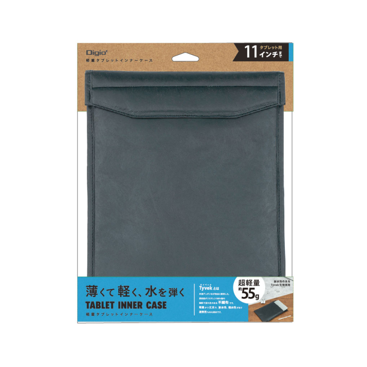 ナカバヤシ 11インチタブレット用インナーケース/Tyvek/ブラック TBC-FC112406BK (tm)の商品画像3枚目
