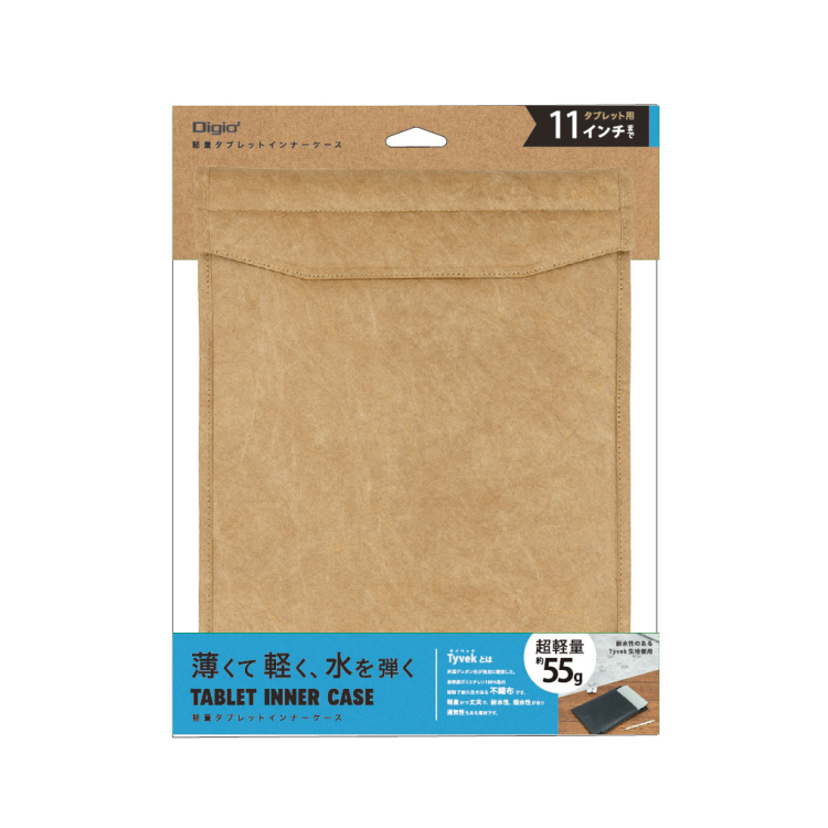 ナカバヤシ 11インチタブレット用インナーケース/Tyvek/ベージュ TBC-FC112406BG (tm)の商品画像3枚目