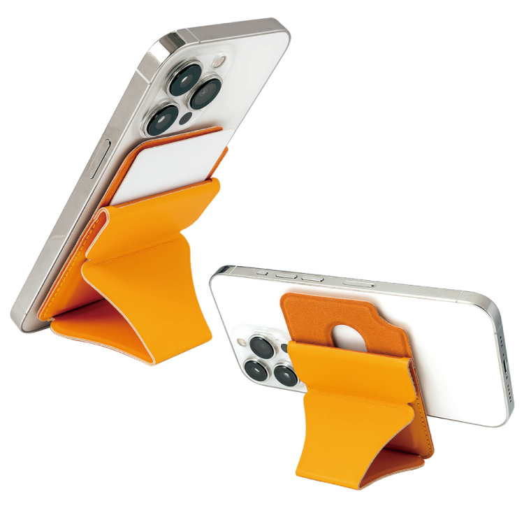 ナカバヤシ マグネット式カード型iPhoneスタンド/オレンジ SMA-H007DD (tm)の商品画像5枚目