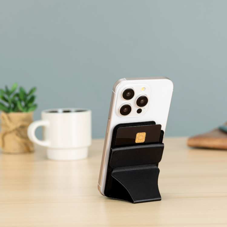 ナカバヤシ マグネット式カード型iPhoneスタンド/ブラック SMA-H007BK (tm)の商品画像7枚目