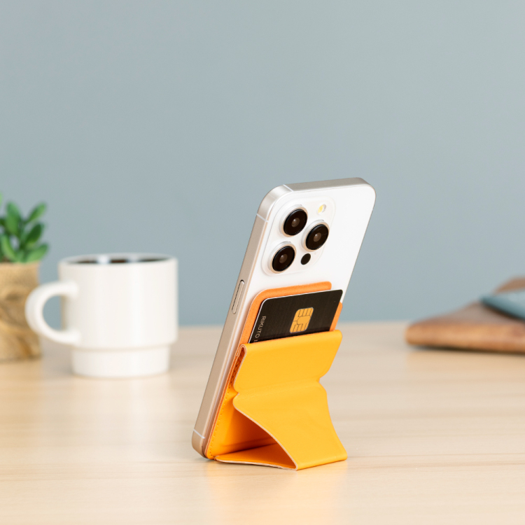 ナカバヤシ マグネット式カード型iPhoneスタンド/オレンジ SMA-H007DD (tm)の商品画像7枚目